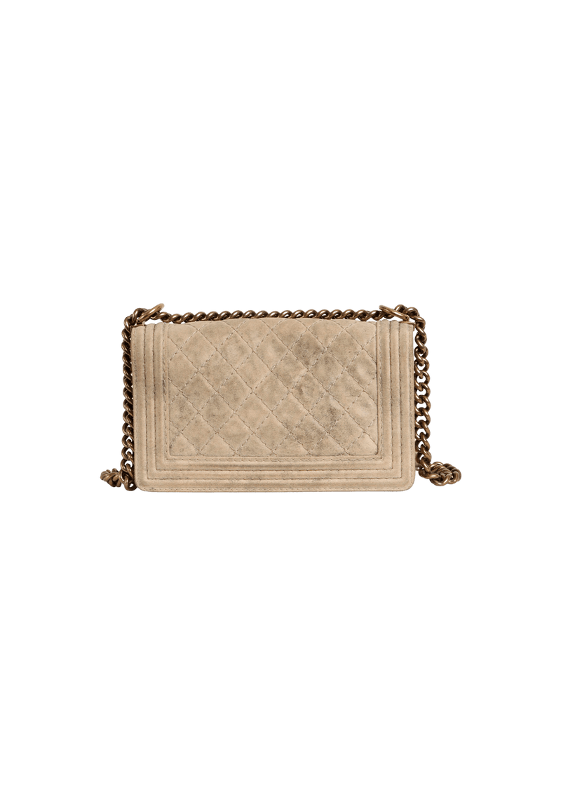 MEDIUM BOY BAG DISTRESSED SUEDE