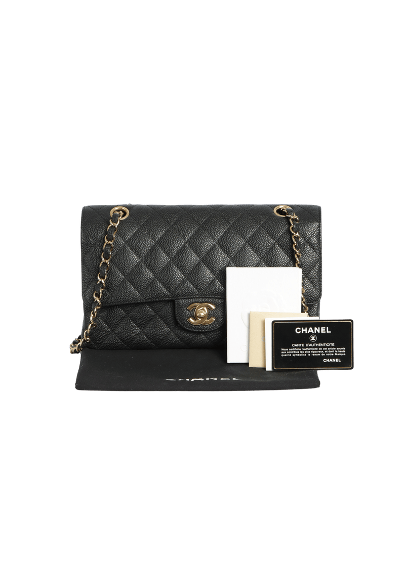 MEDIUM CLASSIC DOUBLE FLAP CAVIAR