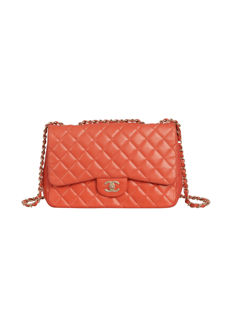 MEDIUM CLASSIC DOUBLE FLAP LAMBSKIN