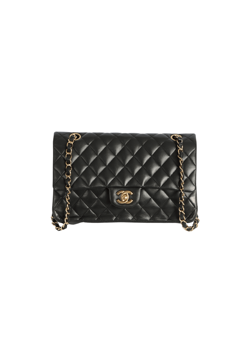 MEDIUM CLASSIC DOUBLE FLAP LAMBSKIN