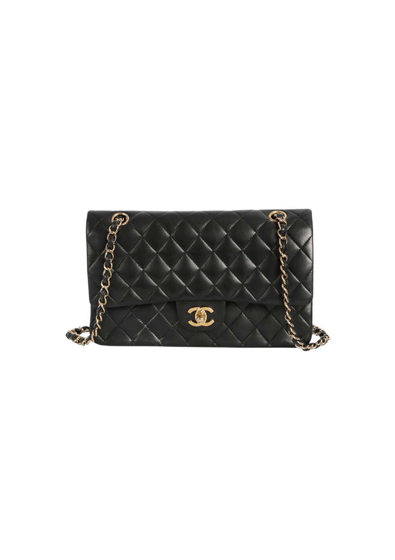 MEDIUM CLASSIC DOUBLE FLAP LAMBSKIN