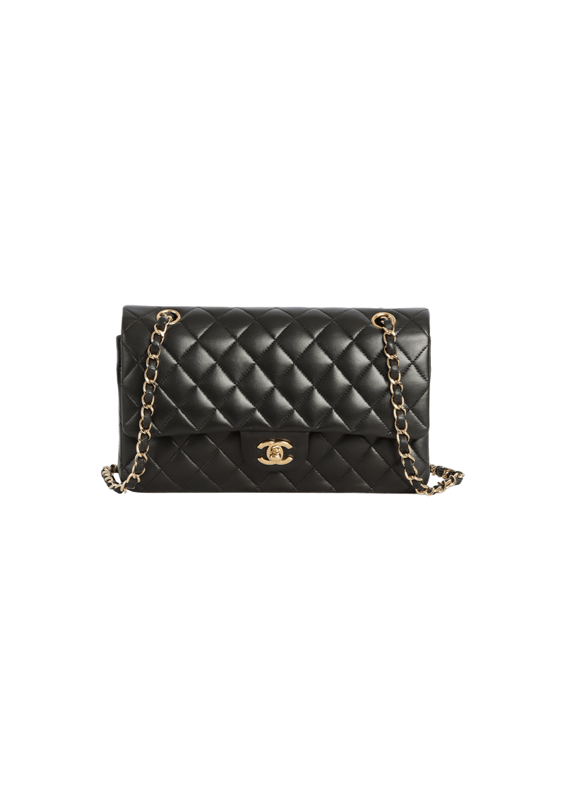 MEDIUM CLASSIC DOUBLE FLAP LAMBSKIN