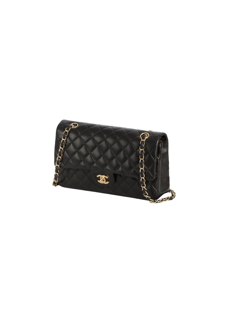 MEDIUM CLASSIC DOUBLE FLAP LAMBSKIN