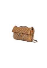 MEDIUM CLASSIC SINGLE FLAP CRINKLED PATENT