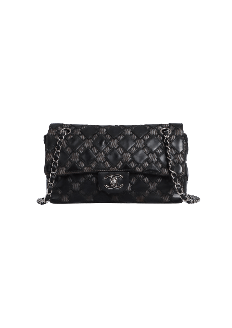 MEDIUM CLASSIC SINGLE FLAP PATENT AND MESH