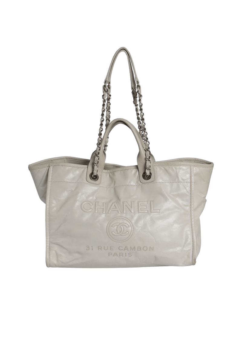 MEDIUM DEAUVILLE TOTE GLAZED CALFSKIN