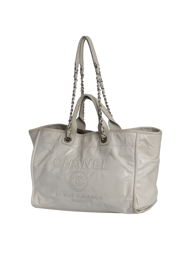 MEDIUM DEAUVILLE TOTE GLAZED CALFSKIN