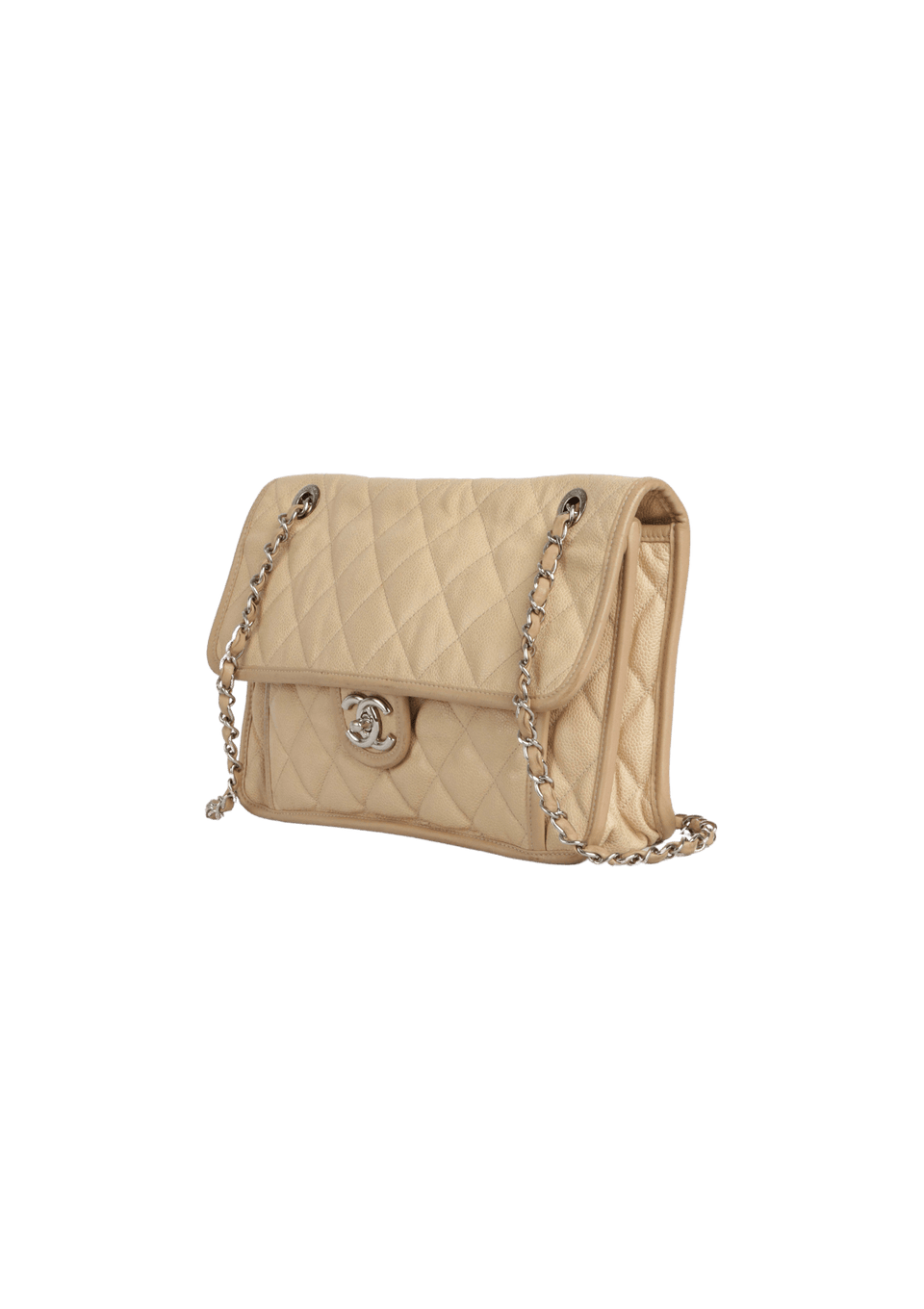 BOLSA CHANEL MEDIUM FRENCH RIVIERA FLAP BAG BEGE ORIGINAL – Gringa