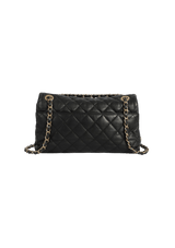 MEDIUM SOFT ELEGANCE FLAP BAG QUILTED DISTRESSED CALFSKIN