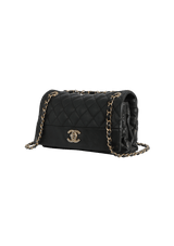 MEDIUM SOFT ELEGANCE FLAP BAG QUILTED DISTRESSED CALFSKIN