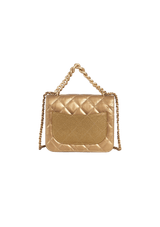 MINI CHAIN HANDLE FLAP BAG AGED CALFSKIN