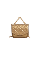 MINI CHAIN HANDLE FLAP BAG AGED CALFSKIN