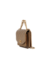 MINI CHAIN HANDLE FLAP BAG AGED CALFSKIN