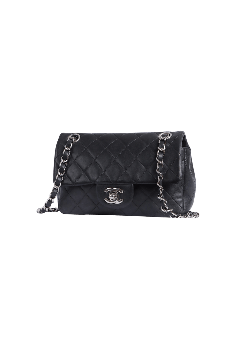 MINI RECTANGULAR CLASSIC SINGLE FLAP BAG LAMBSKIN