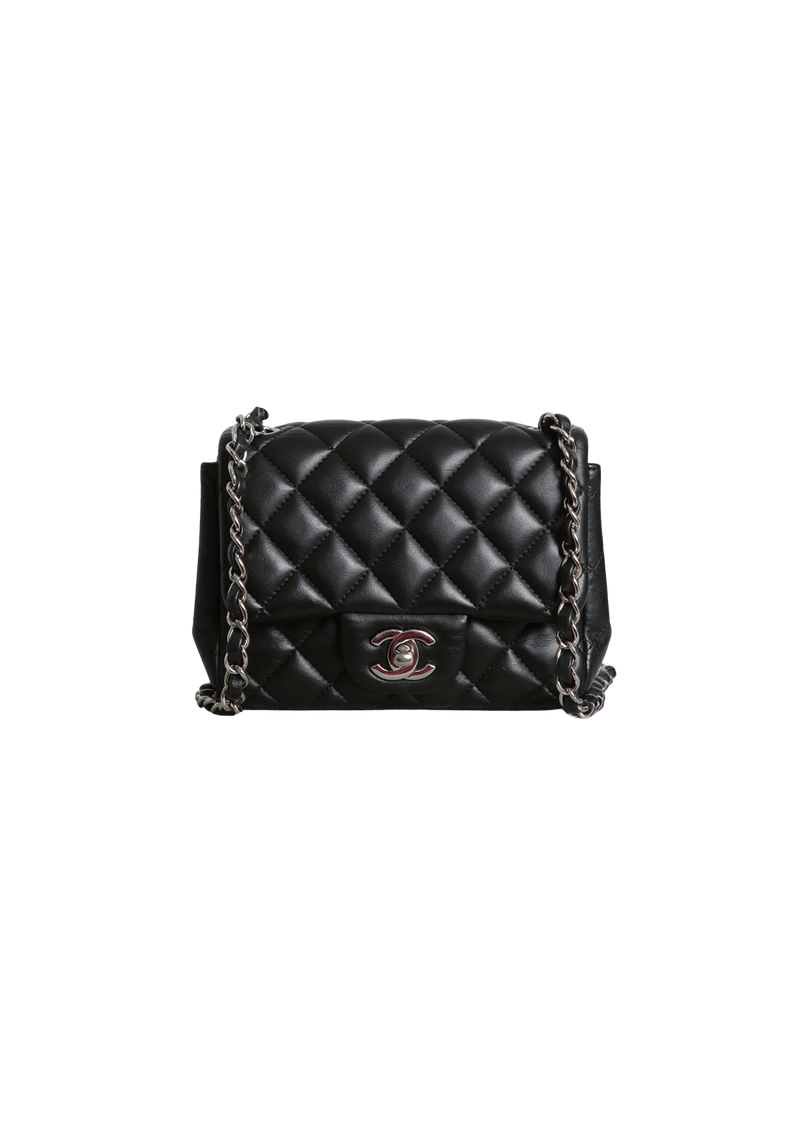 MINI SQUARE CLASSIC SINGLE FLAP LAMBSKIN