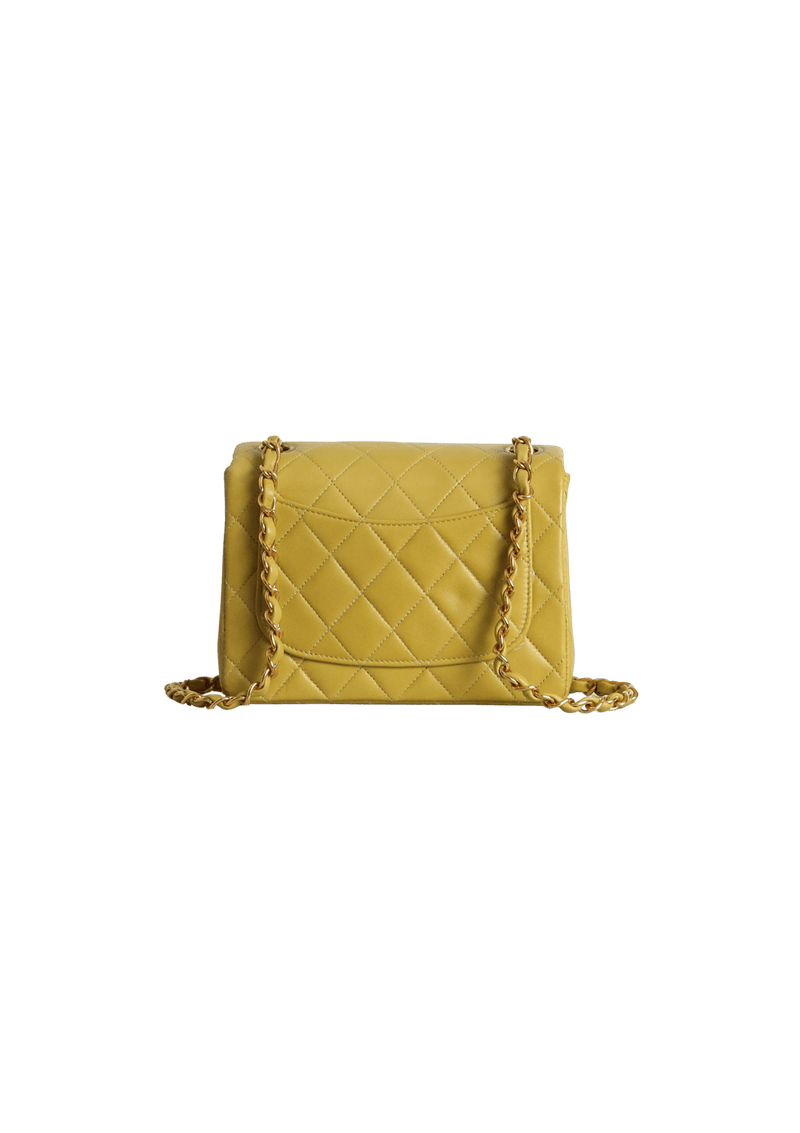 MINI SQUARE CLASSIC SINGLE FLAP LAMBSKIN