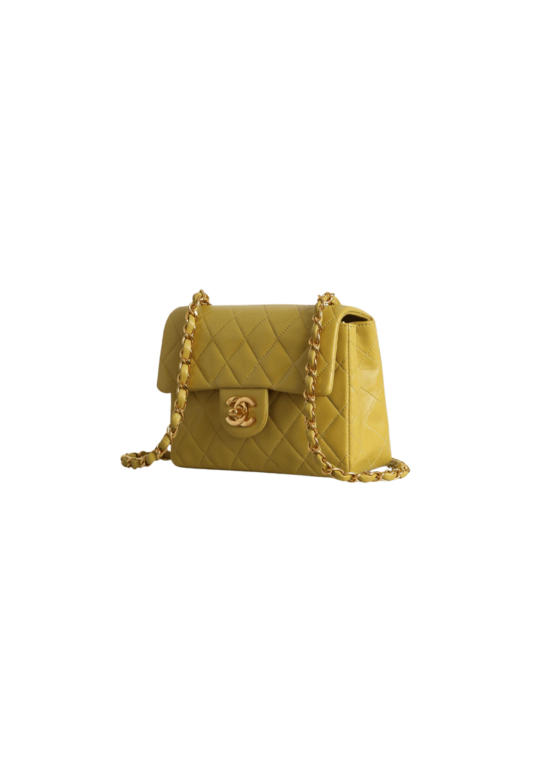 MINI SQUARE CLASSIC SINGLE FLAP LAMBSKIN