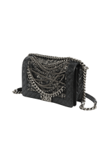 NEW MEDIUM ENCHAINED BOY FLAP BAG TWEED