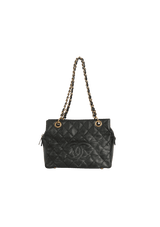 PETITE SHOPPING TOTE CAVIAR