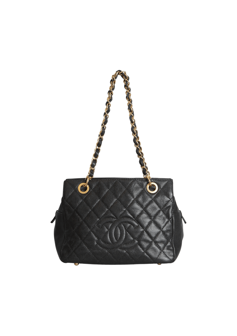 PETITE TIMELESS SHOPPING TOTE CAVIAR