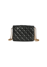 PRECIOUS BUTTON QUILTED FLAP BAG