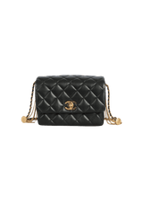 PRECIOUS BUTTON QUILTED FLAP BAG