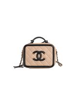 SMALL CC FILIGREE VANITY CASE CAVIAR