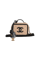 SMALL CC FILIGREE VANITY CASE CAVIAR