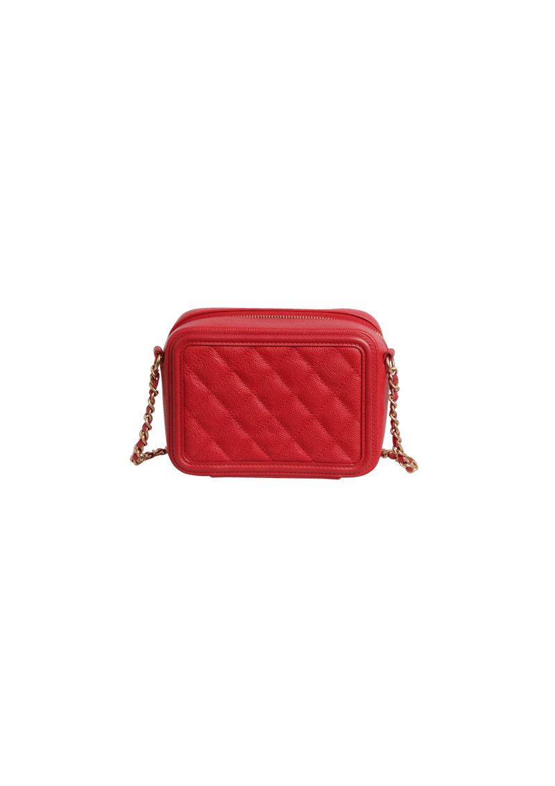 SMALL CC FILIGREE VANITY CASE CAVIAR