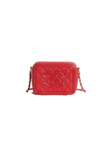 SMALL CC FILIGREE VANITY CASE CAVIAR