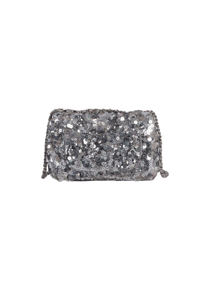 SMALL CC SINGLE FLAP BAG SEQUIN