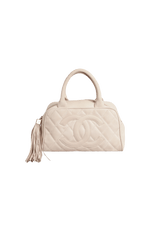 SMALL CC TASSEL BOWLER BAG
