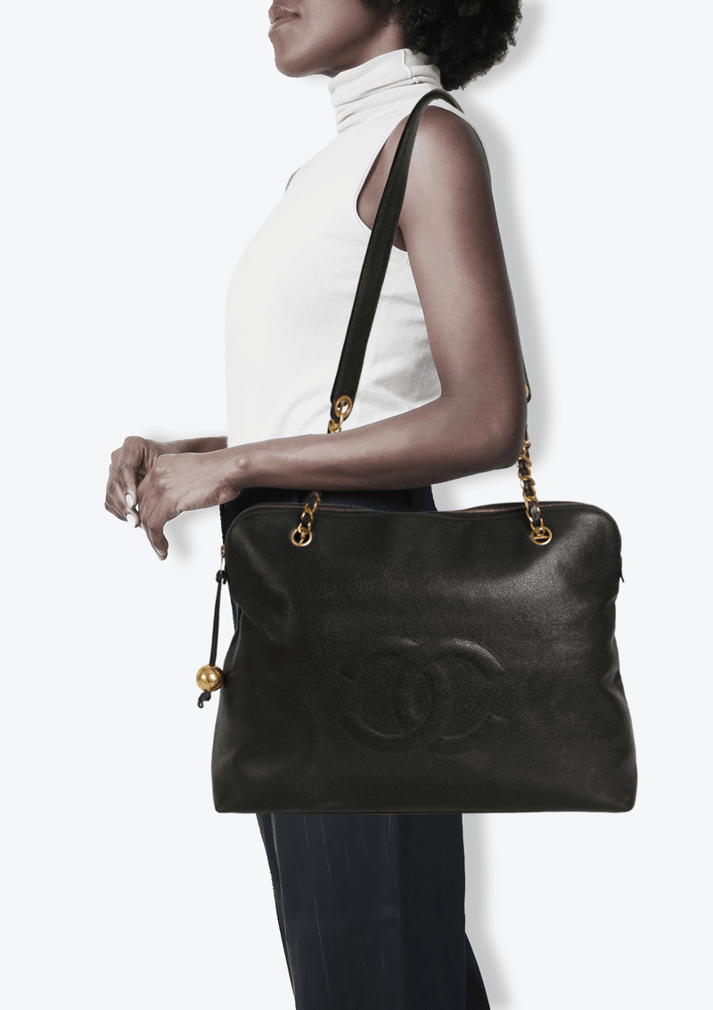 TIMELESS DOME TOTE CAVIAR