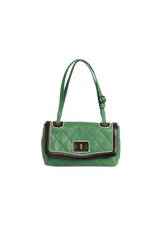 TWO TONE MADEMOISELLE LOCK FLAP BAG