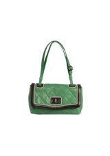 TWO TONE MADEMOISELLE LOCK FLAP BAG