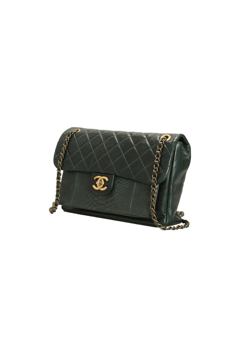 URBAN MIX FLAP BAG PYTHON