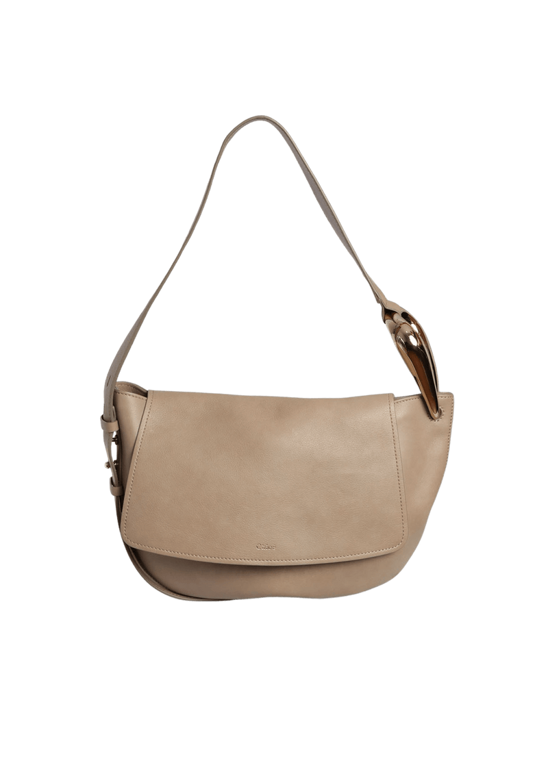 LEATHER KISS SHOULDER BAG