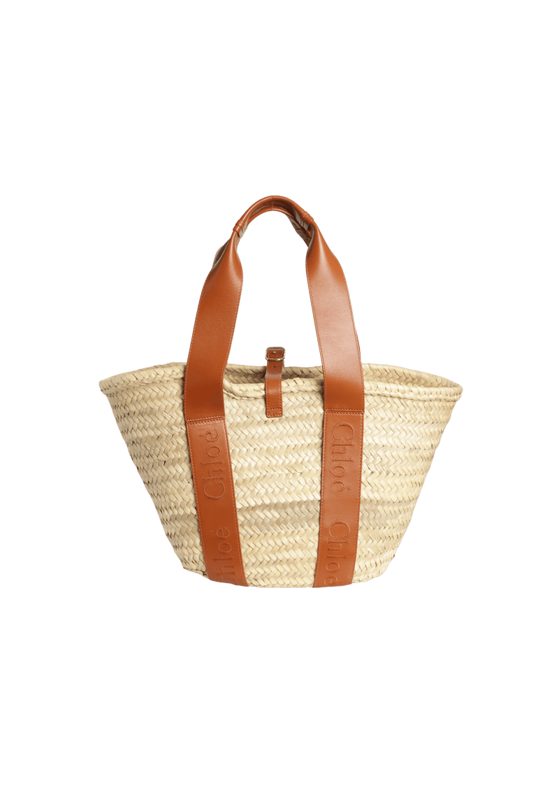 MEDIUM RAFFIA BASKET BAG