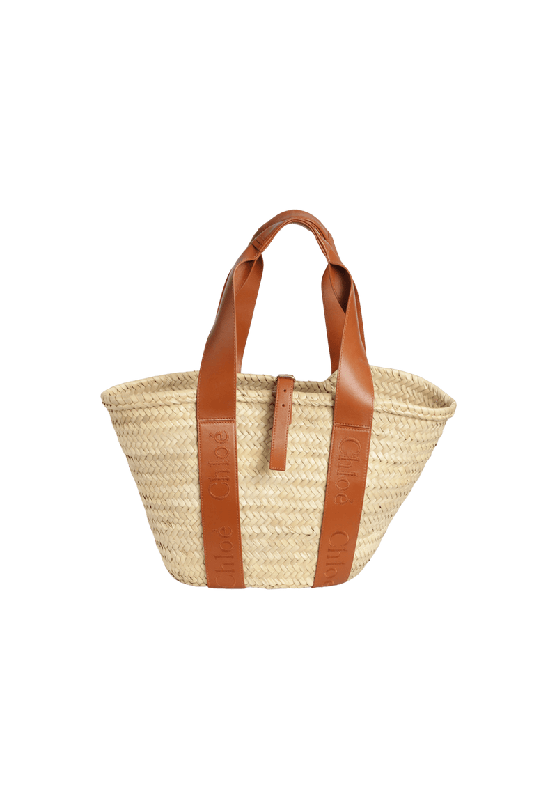 MEDIUM RAFFIA BASKET BAG