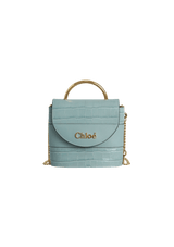 SMALL ABY LOCK CROCO BAG