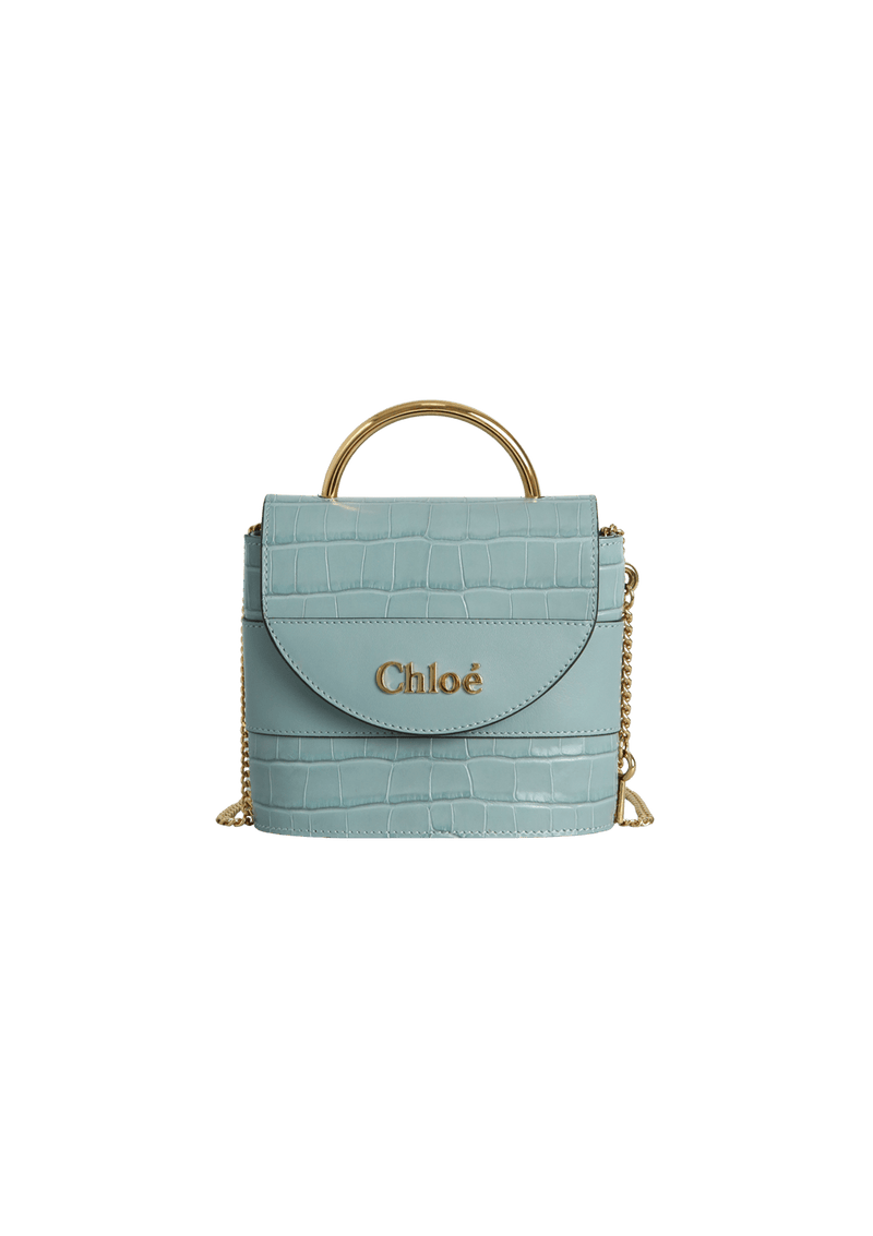 SMALL ABY LOCK CROCO BAG