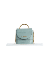 SMALL ABY LOCK CROCO BAG