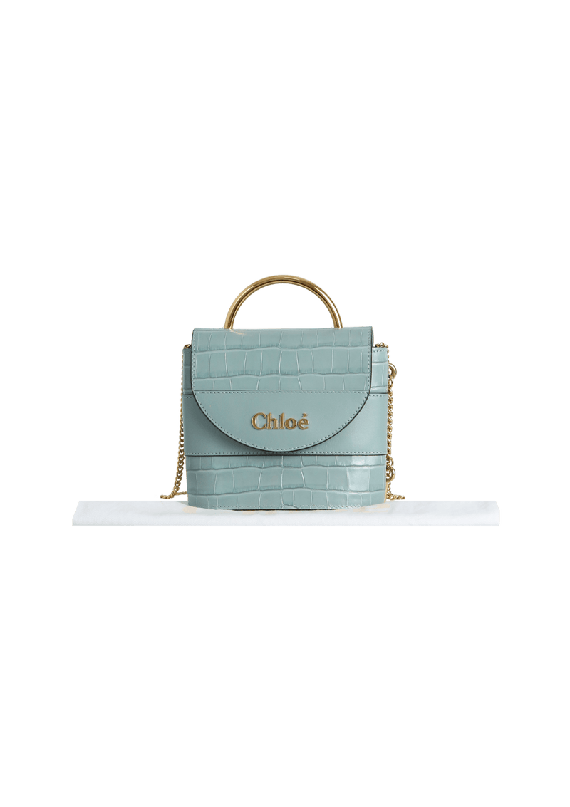 SMALL ABY LOCK CROCO BAG