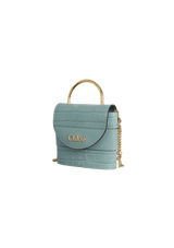 SMALL ABY LOCK CROCO BAG