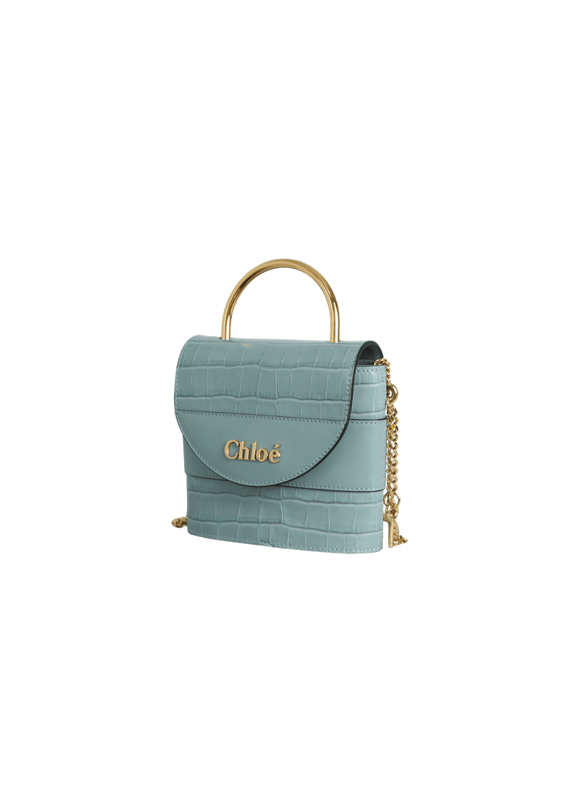 SMALL ABY LOCK CROCO BAG