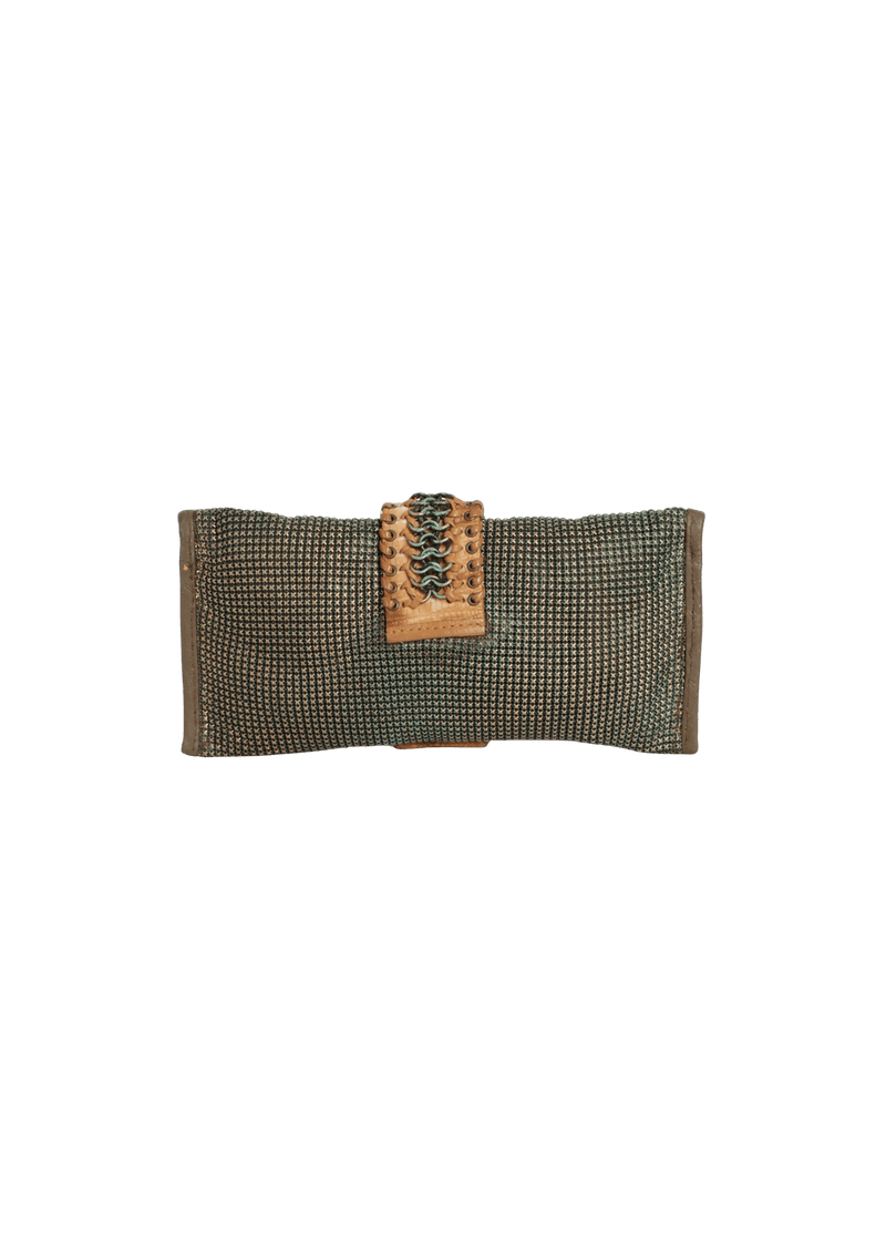 LIMITED EDITION CHAINMAIL LIZARD-TRIMMED CLUTCH