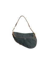 MEDIUM DENIM SADDLE BAG