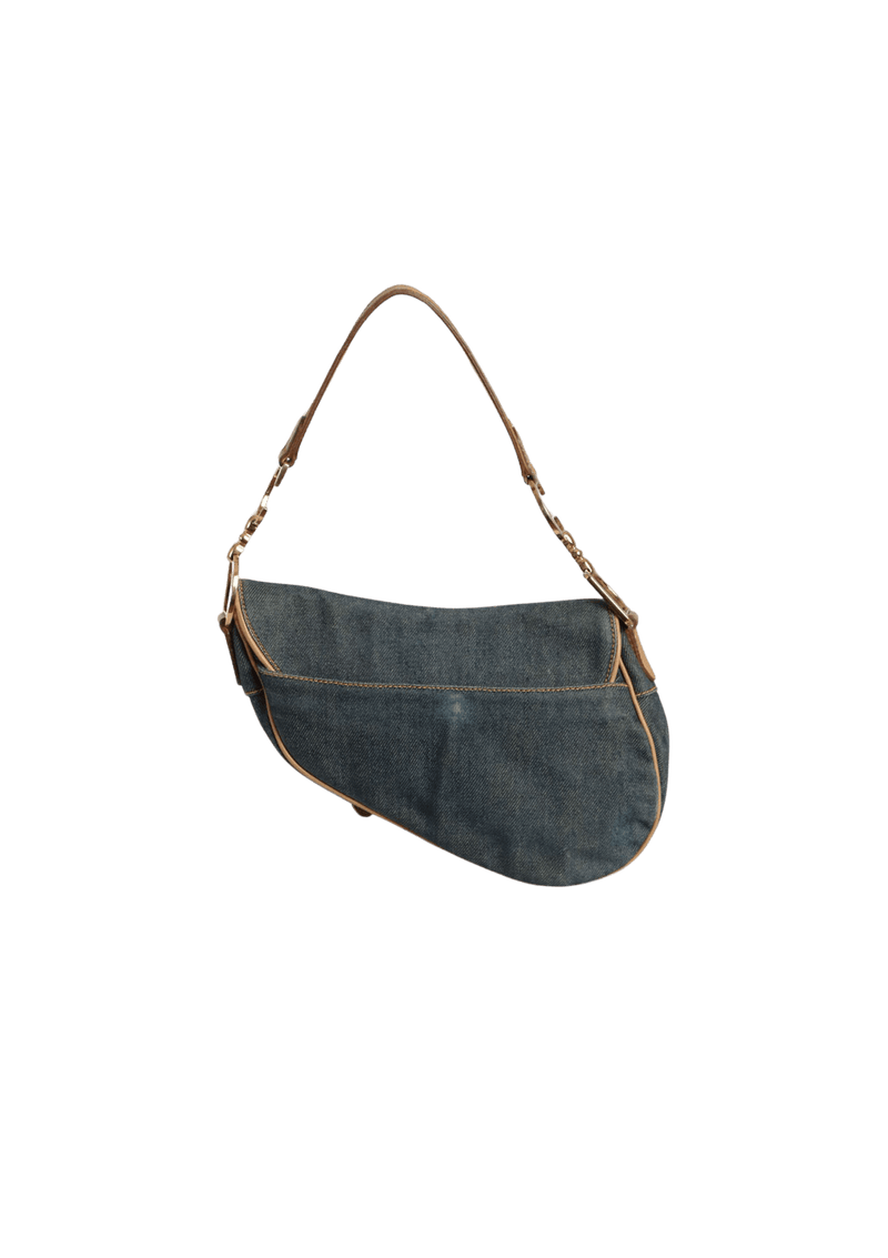 MEDIUM DENIM SADDLE BAG