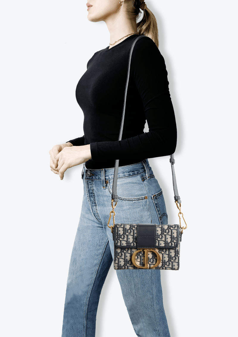 Dior 30 montaigne top jacquard canvas box bag