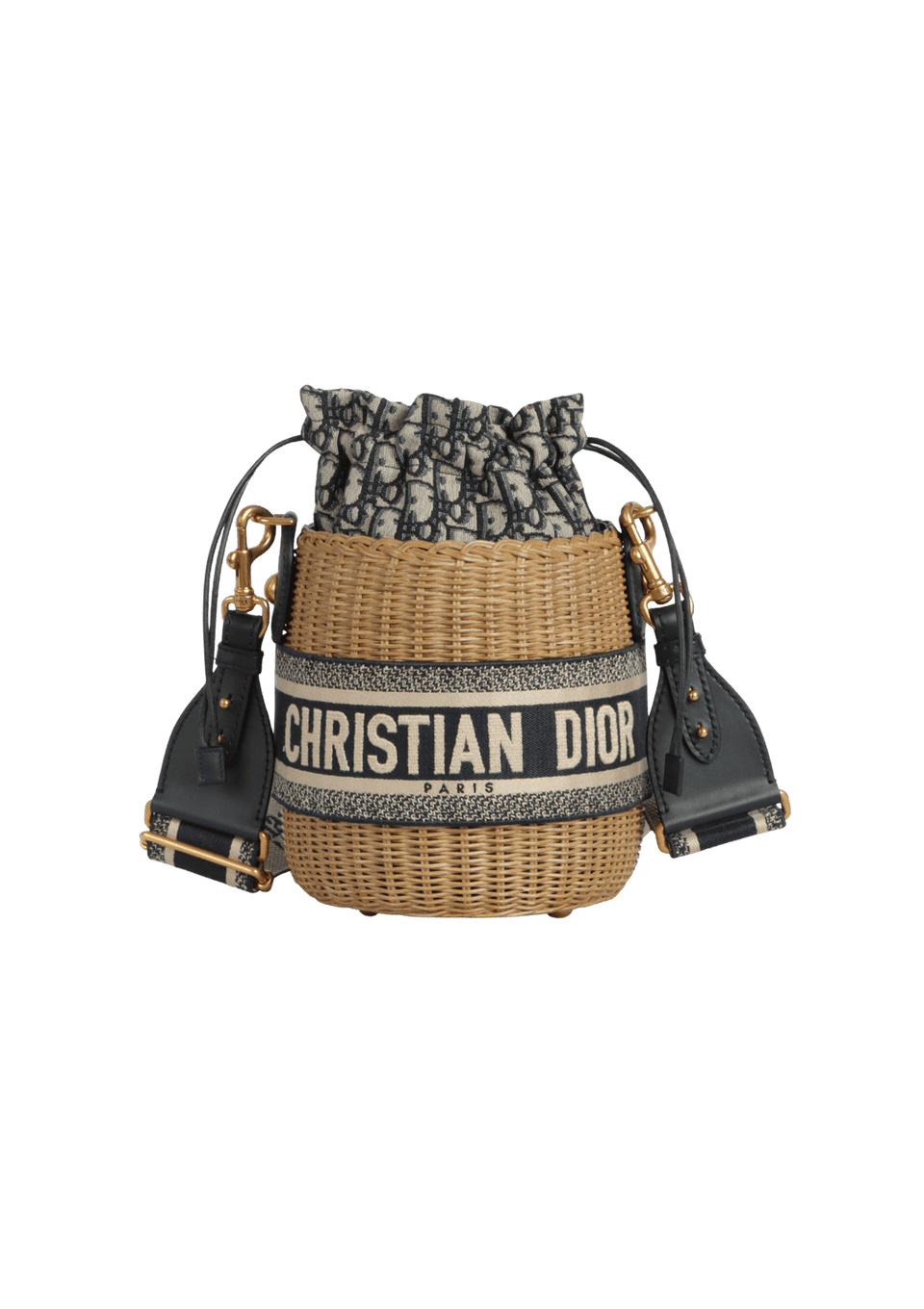 BOLSA CHRISTIAN DIOR OBLIQUE LADY DIOR WICKER BUCKET BEGE ORIGINAL